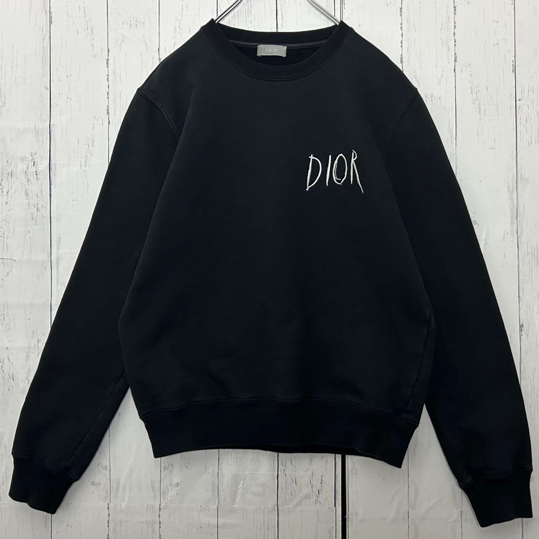 【希少・美品】ディオール×レイモンドペティボン 19AW 刺繍ロゴ スウェット黒