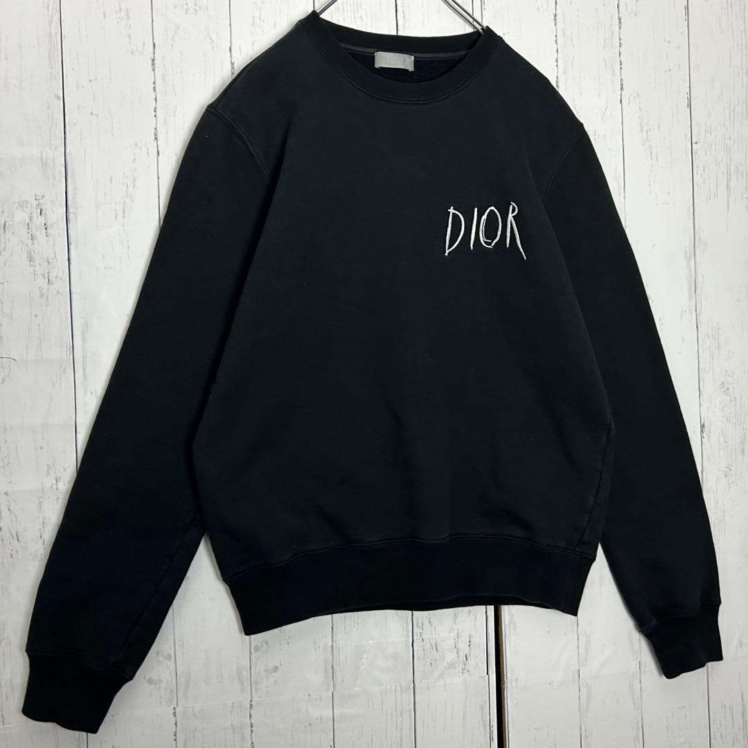 【希少・美品】ディオール×レイモンドペティボン 19AW 刺繍ロゴ スウェット黒