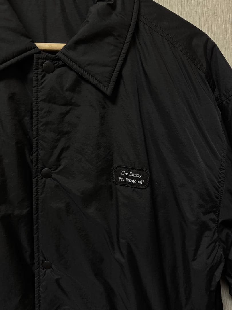 ジャケット・アウター ENNOY Padded Nylon Coach Jacket Black L