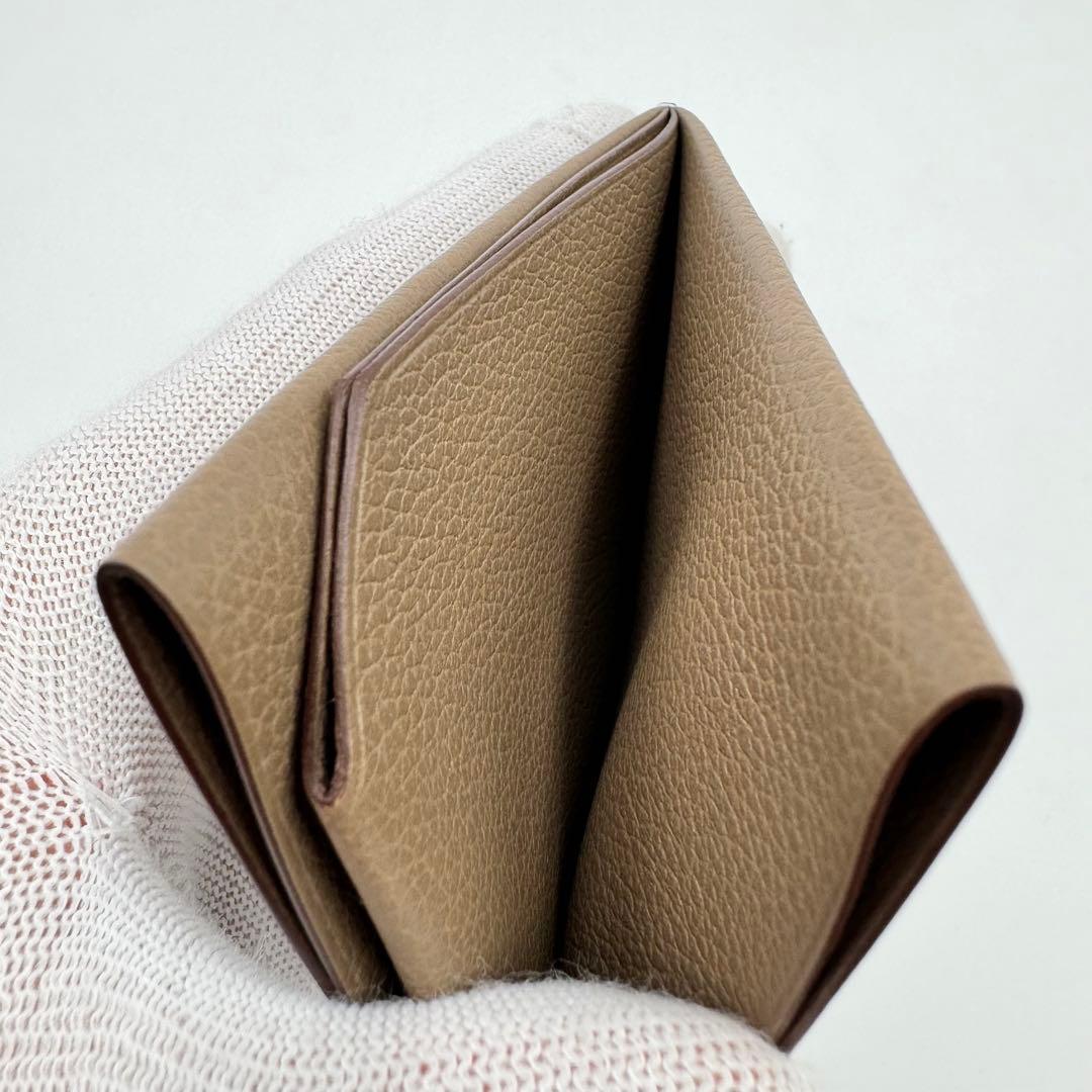 新品✨HERMES Hセリエ カードケース エバーカラー エトゥープ W刻印