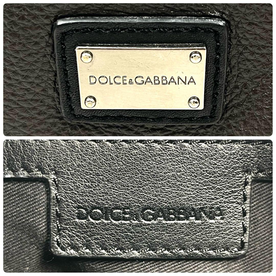 ドルチェアンドガッバーナ　D&G ショルダーバッグ　ロゴプレート　レザー　極美品