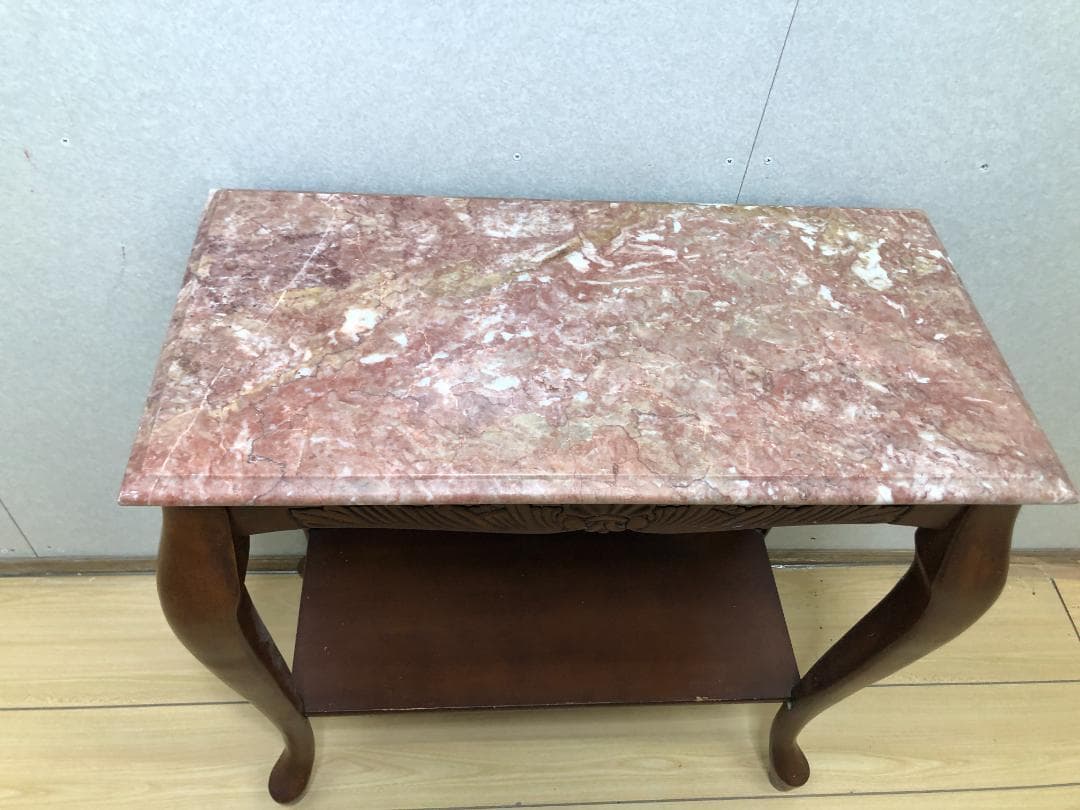 希少品　大理石 ロココ調 クラシック 猫脚 コンソールテーブル 75092-2