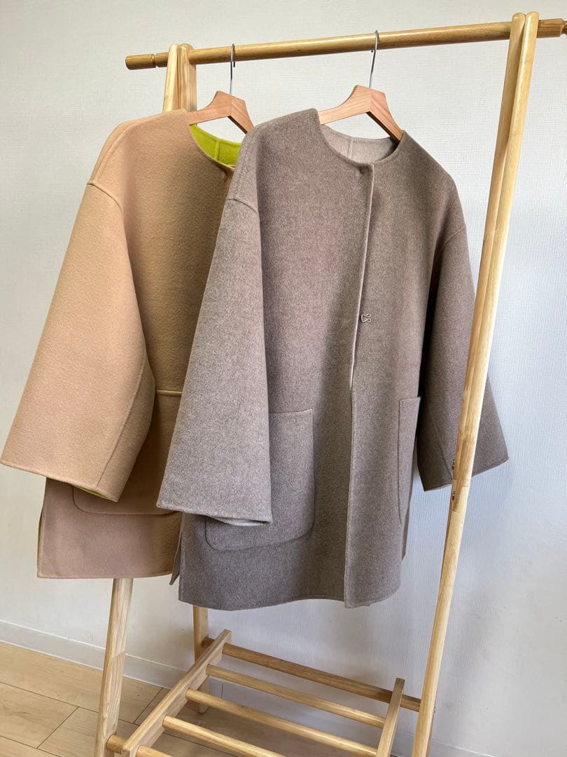 UNITED ARROWS バイカラー リバー ミドルコート　2025AW★今季