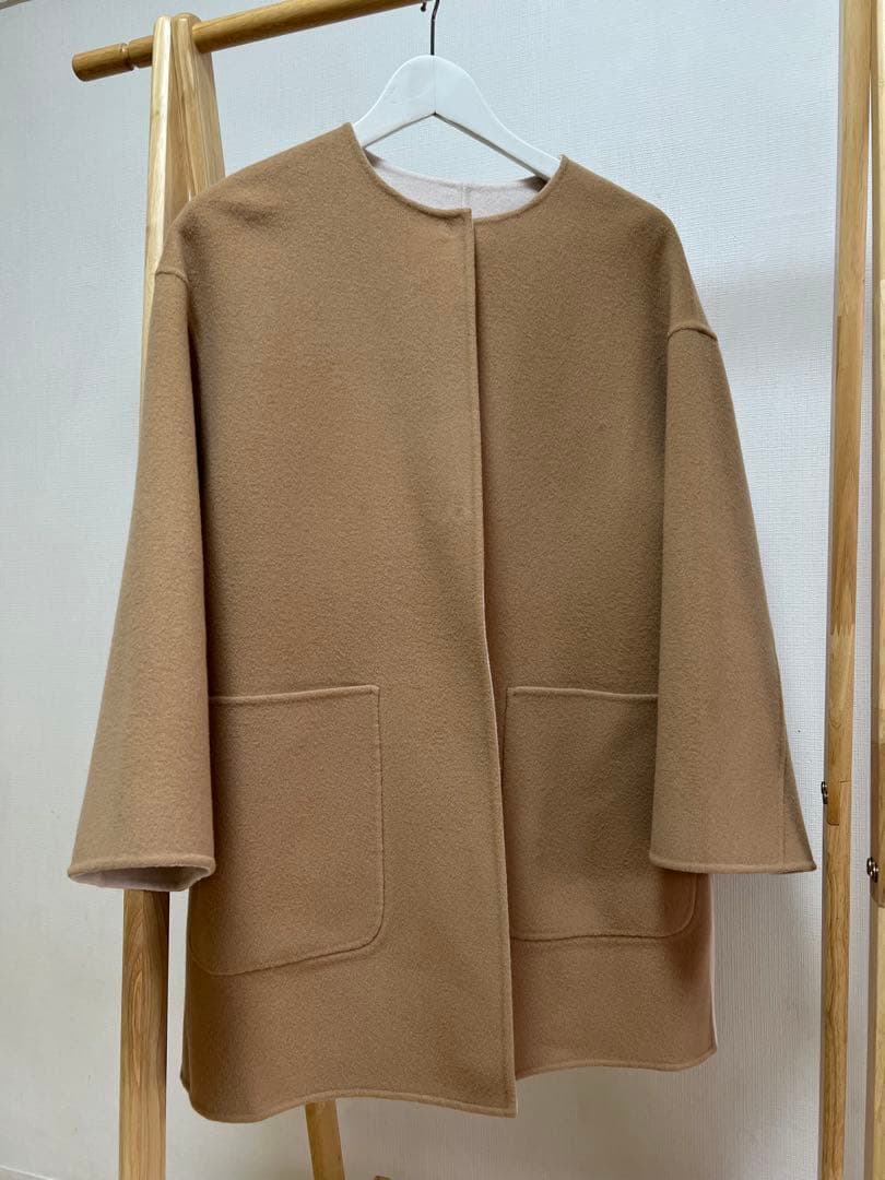 UNITED ARROWS バイカラー リバー ミドルコート　2025AW★今季