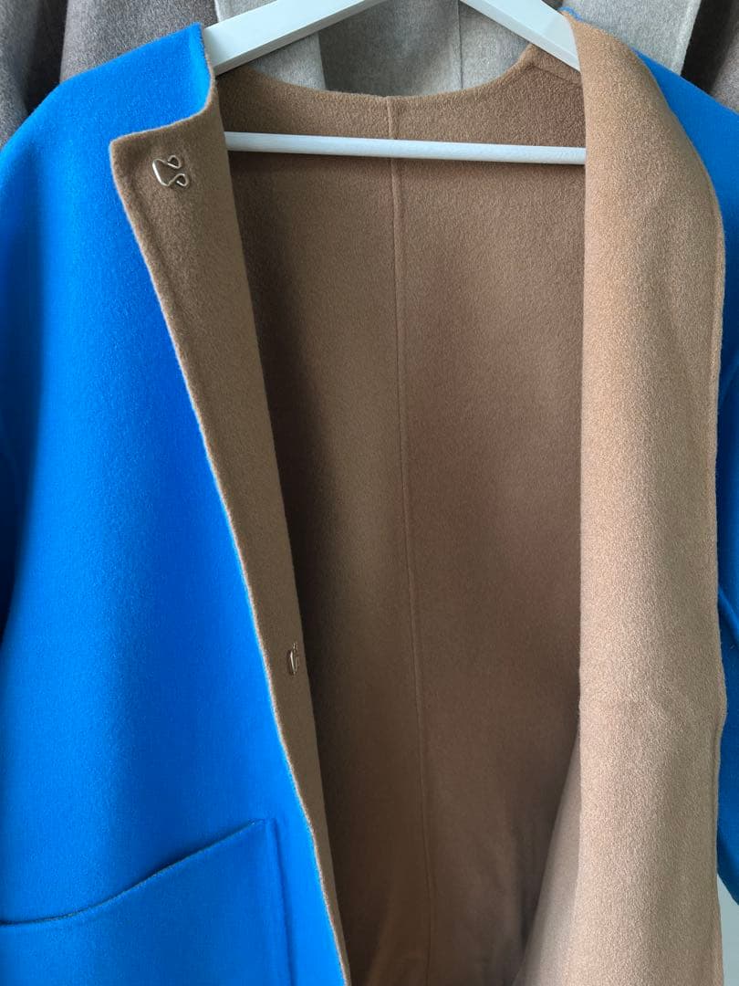 UNITED ARROWS バイカラー リバー ミドルコート　2025AW★今季