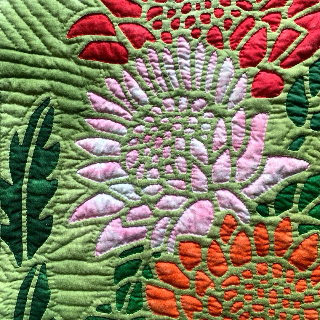 ハワイアンキルト ステンドグラスキルト タペストリー　プロテア