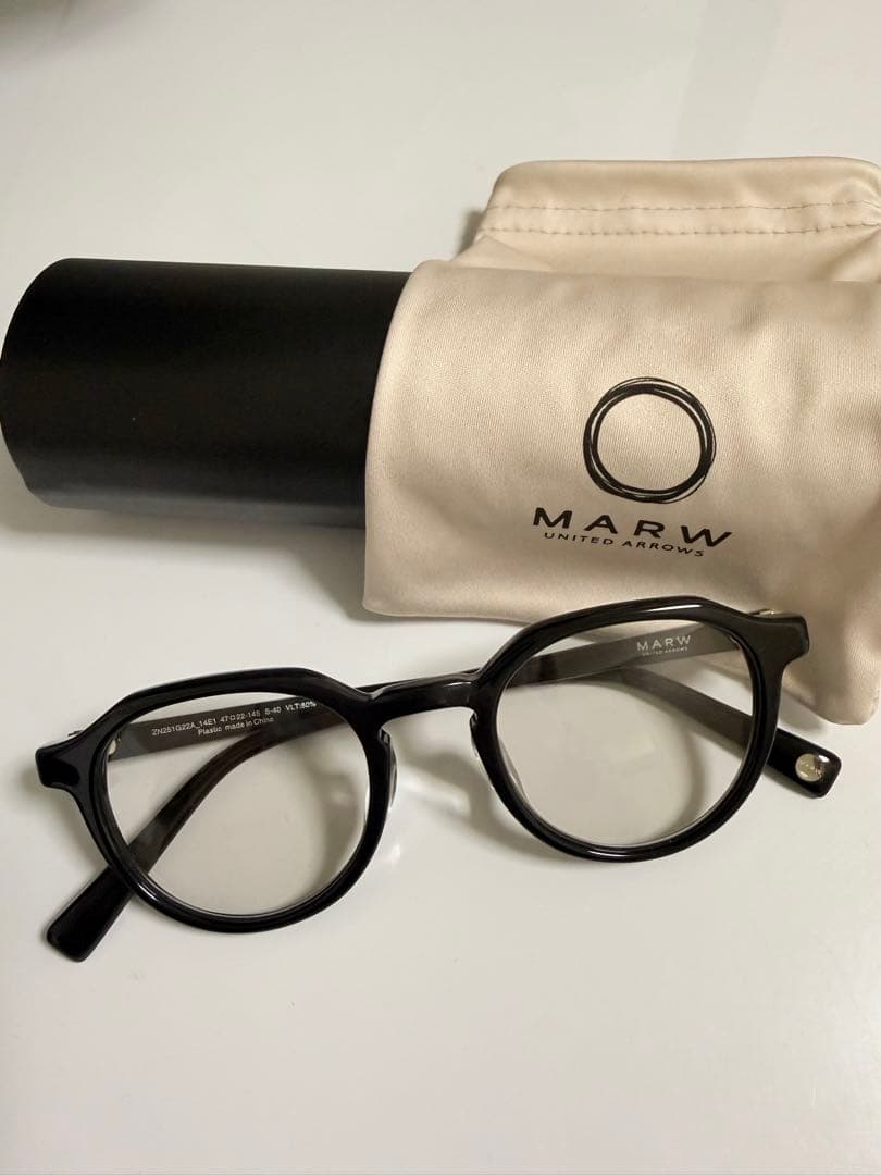MARW UNITED ARROWS BLACKフレーム メガネ サングラス