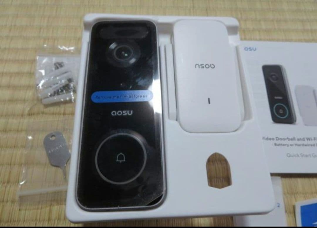 ビデオドアベル AOSU V8S ＋ACアダプタ(電源コード)のセット