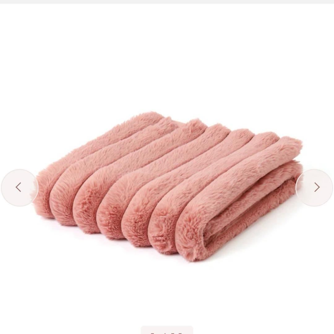 Francfrancヒーター付きブランケットピンク