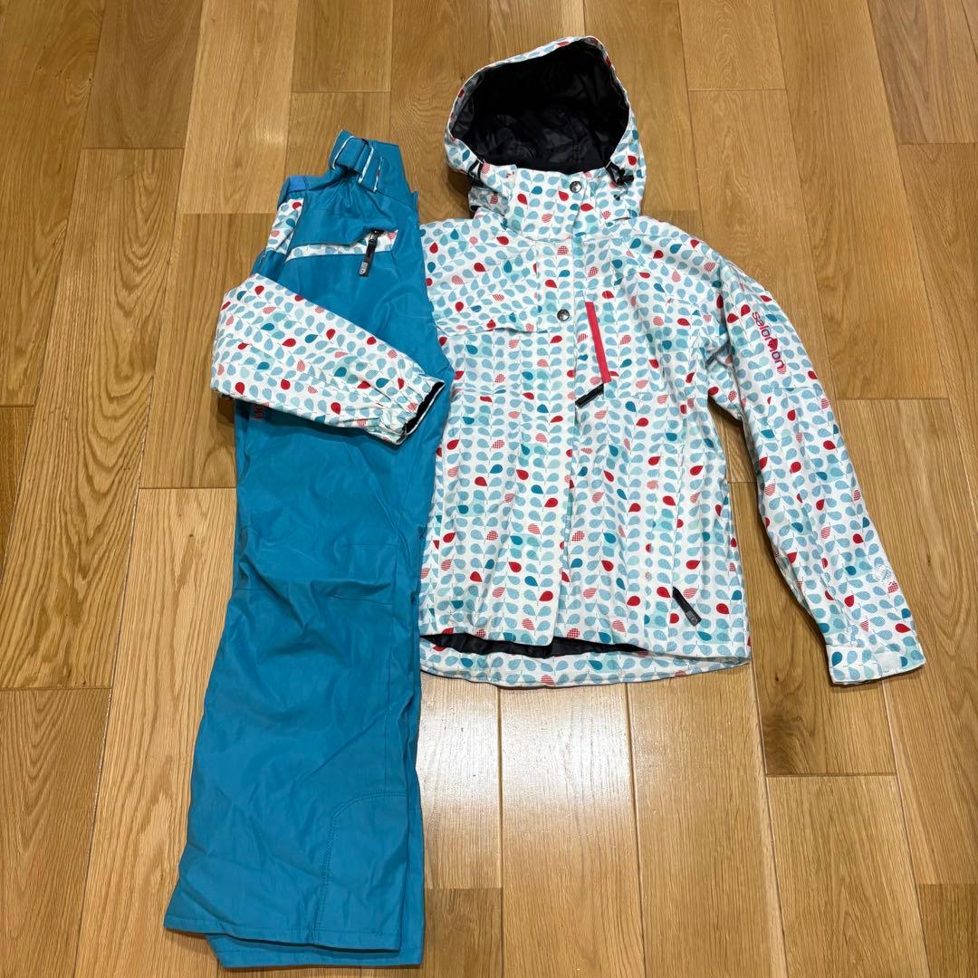 【美品】サロモン SALOMON スノーボードウェア 上下セット レディース M