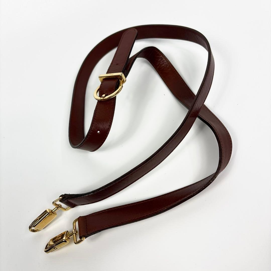 サルヴァトーレフェラガモ フォーマルバッグ 2way 本革 茶色 ガンチーニ