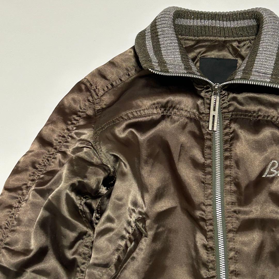 ヒステリックグラマー 中綿ブルゾン スカジャン カーキ バック刺繍