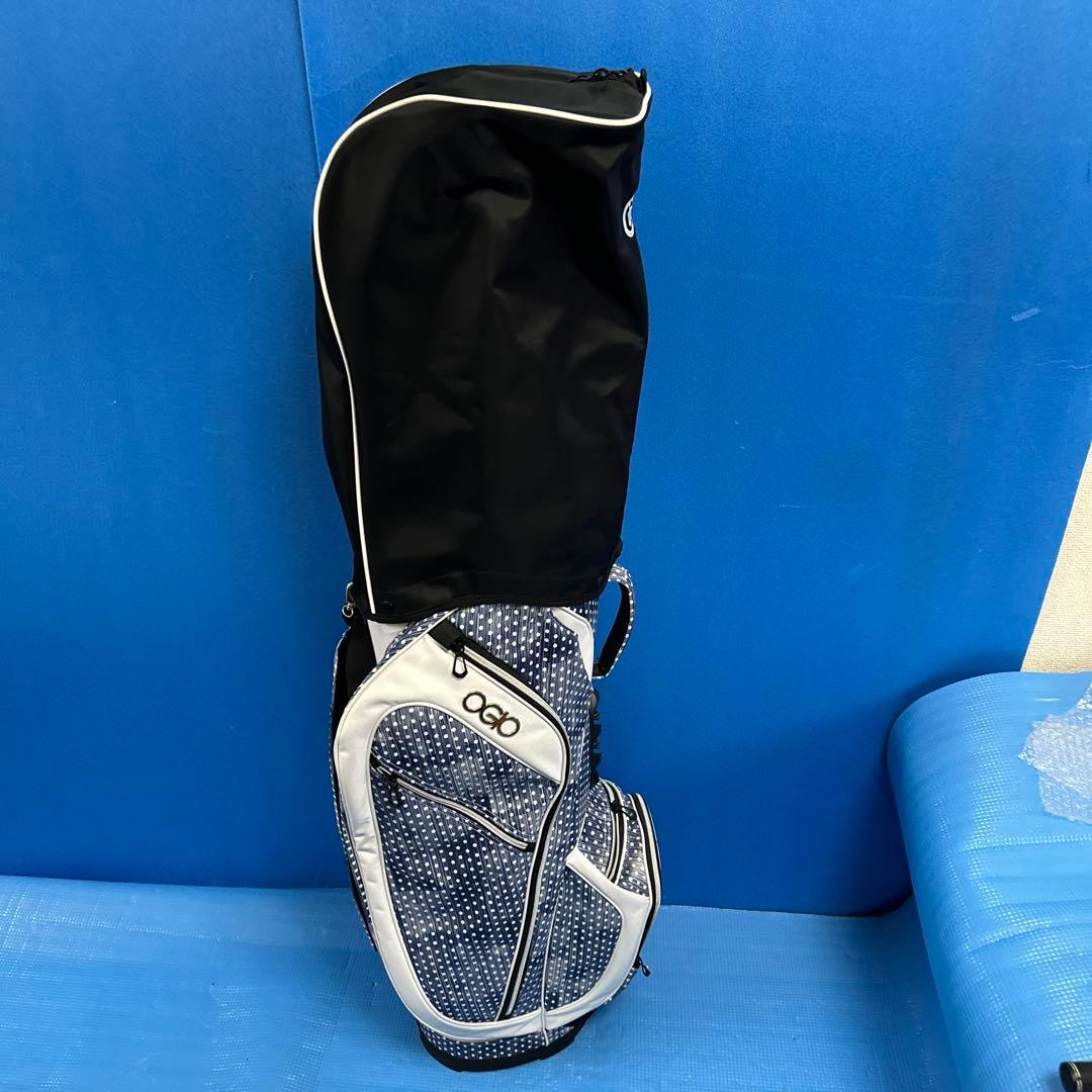 OGIO ゴルフバッグ ネイビー・ホワイト・ドット15分割セパレート