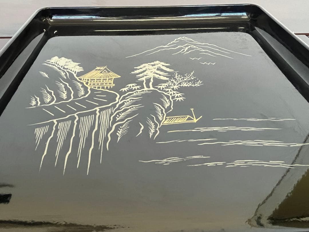 会席盆　漆器　工芸品　15枚セット　アンティーク