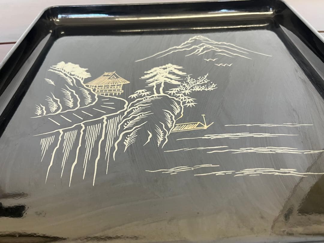 会席盆　漆器　工芸品　15枚セット　アンティーク