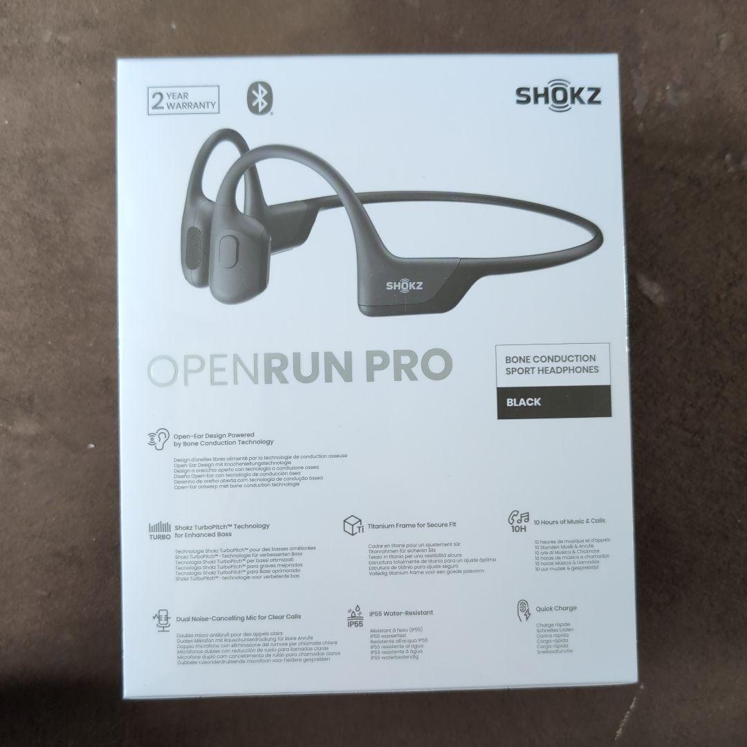 SHOKZ OPENRUN PRO 骨伝導イヤホン ブラック