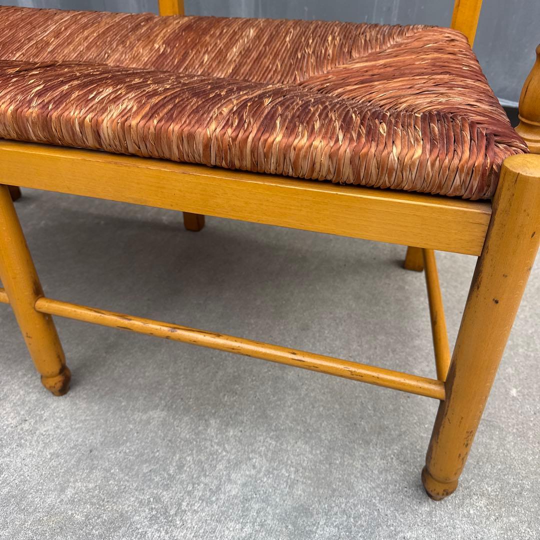 フランスアンティーク ダブルベンチ フレンチシャビー ヴィンテージ ブナ材