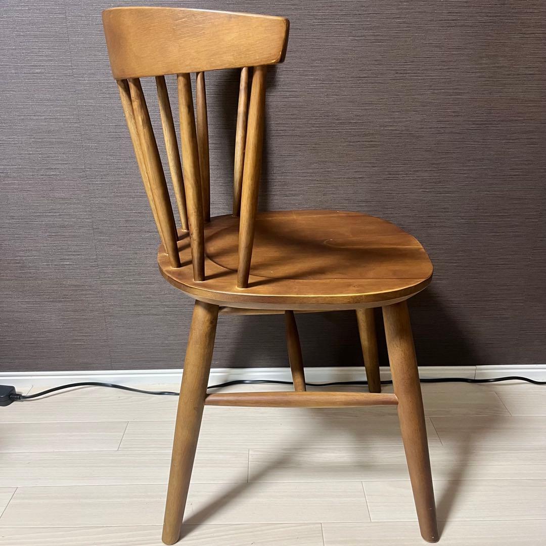 良品　上質木製 ウィンザーチェア　クラシックデザイン・ナチュラルブラウン