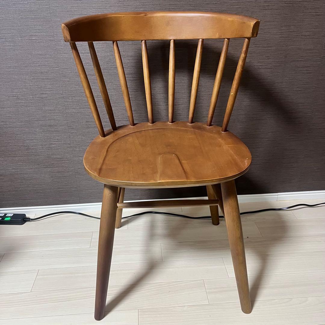 良品　上質木製 ウィンザーチェア　クラシックデザイン・ナチュラルブラウン