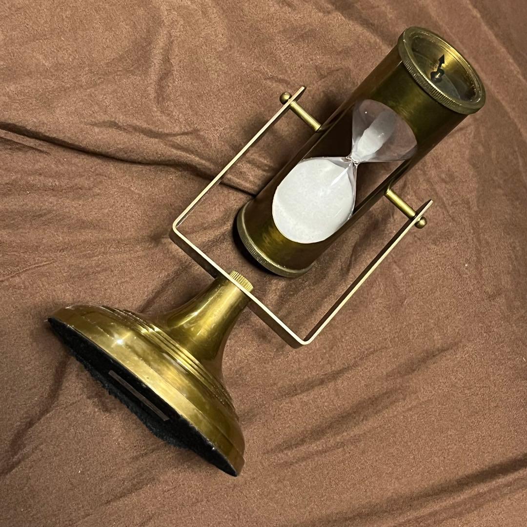 砂時計 方位磁石 インテリア アンティーク