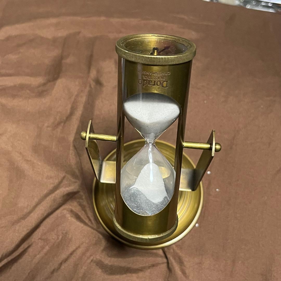 砂時計 方位磁石 インテリア アンティーク