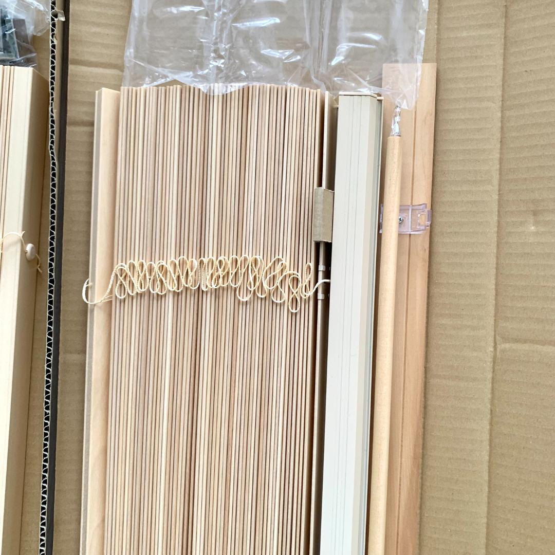 【美品】日本製・天然木 ウッドブラインド モクホーム 2個セット