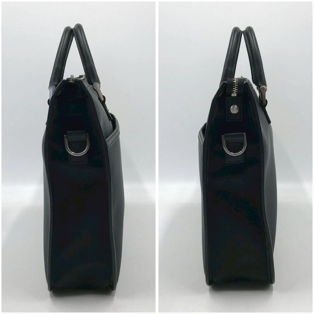 美品/定価10万✨バーバリー ビジネスバッグ ノバチェック レザー ブラック