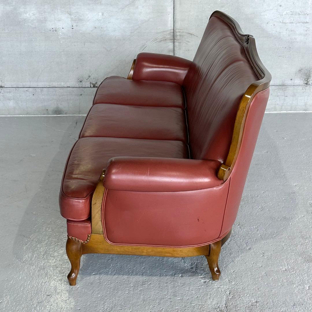 ✦マルニ木工✦ Maruni／クラシック レザーソファ 3人掛け 本革