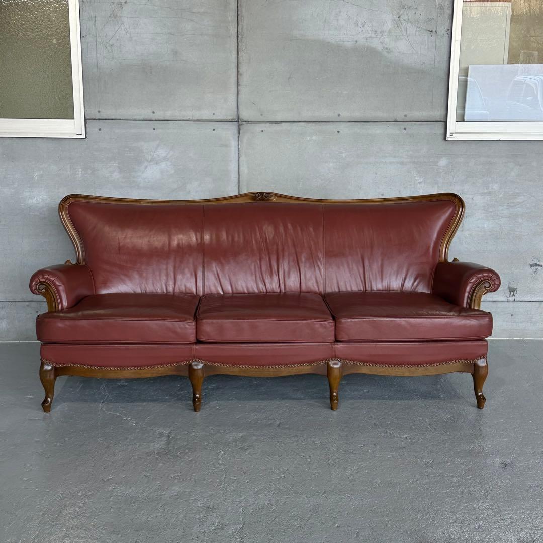 ✦マルニ木工✦ Maruni／クラシック レザーソファ 3人掛け 本革