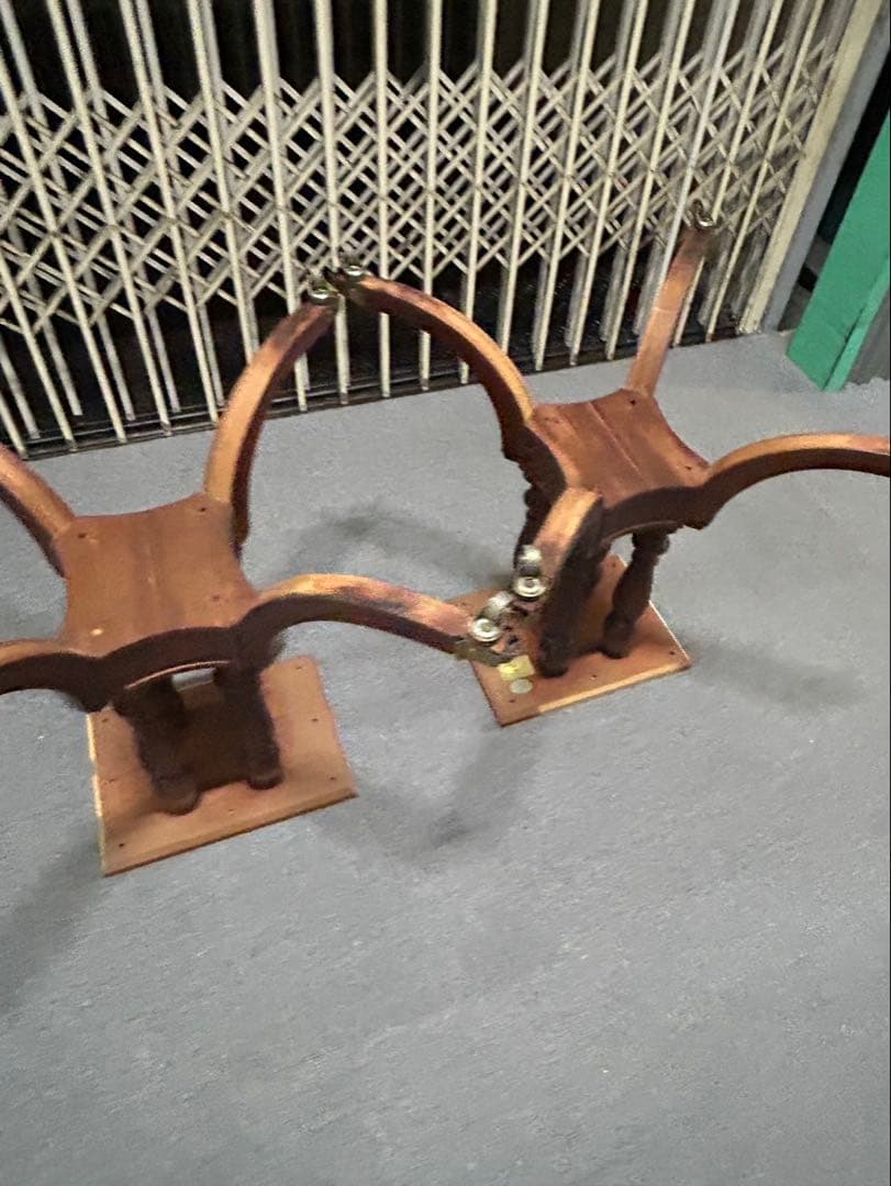 Baker Furniture クラシックテーブル脚 ペア真鍮装飾　キャスター付