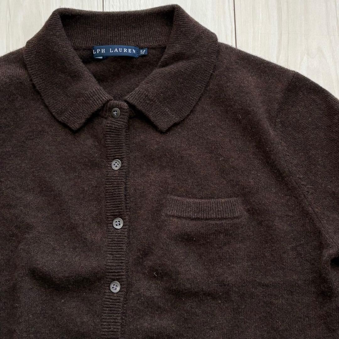 RALPH LAUREN 襟付カーディガン ニット カシミヤ/羊毛 S 90s