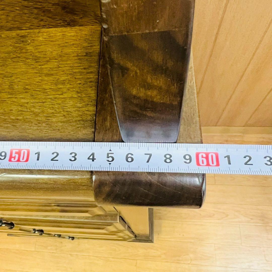 6段チェスト スライド式天板 ライティング アンティーク調 棚 アンティーク風