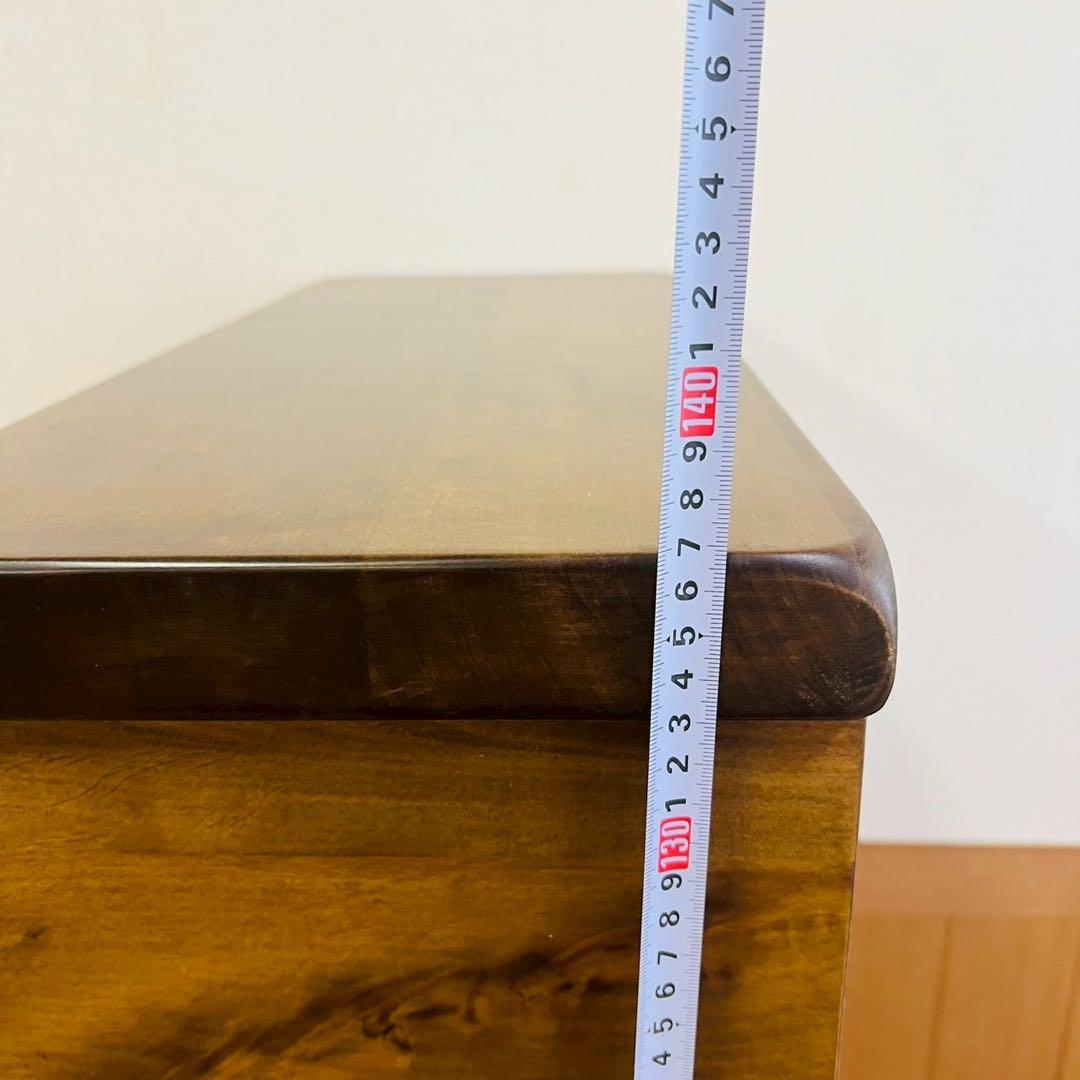 6段チェスト スライド式天板 ライティング アンティーク調 棚 アンティーク風