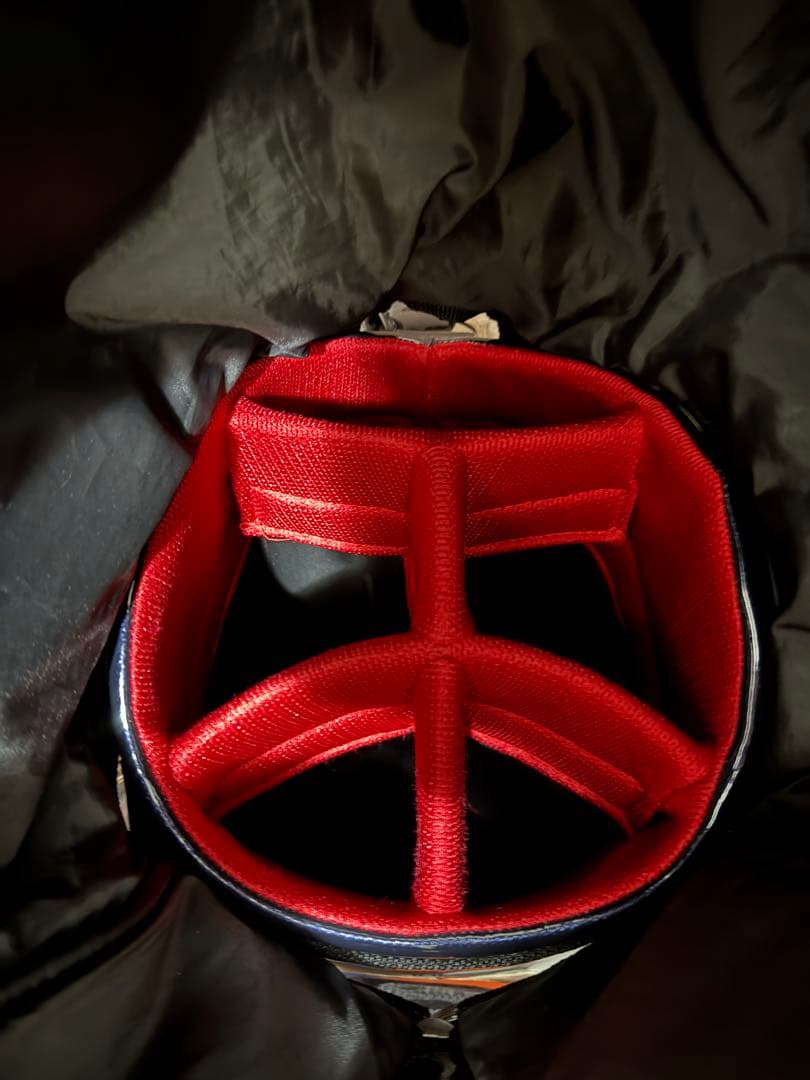   キャディバッグ レッド　新品ネームプレート付