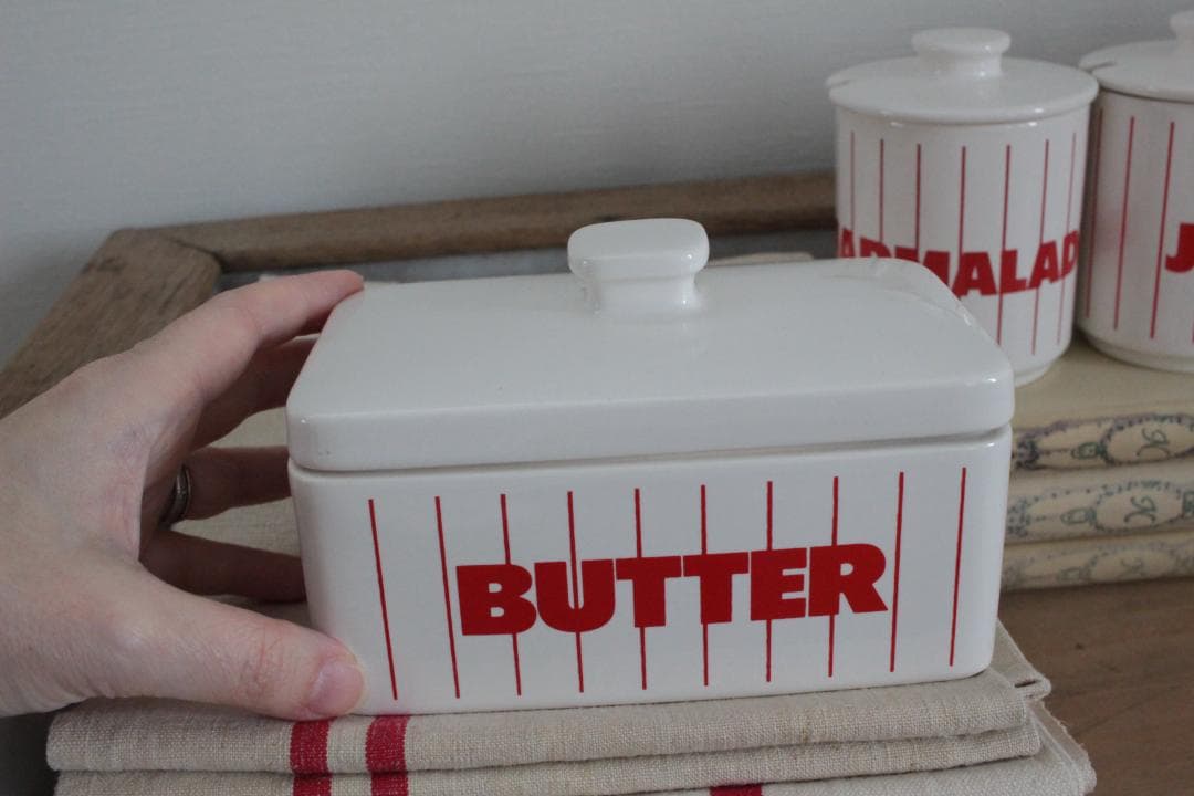 レアHornsea・ホーンジー/蓋付きバターケース