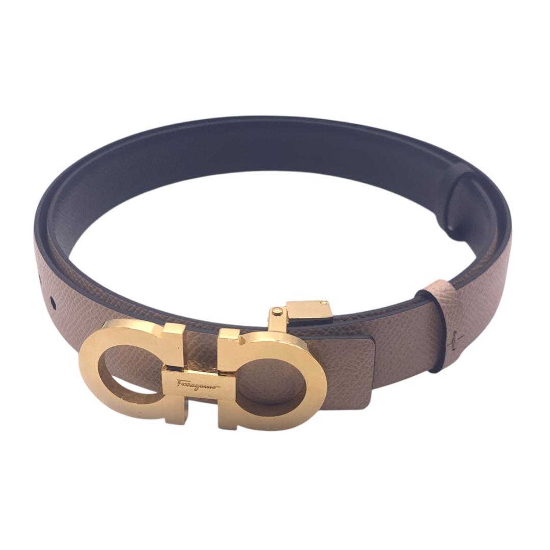 美品Ferragamo フェラガモ　ベルト リバーシブル　カット可 最大95cm