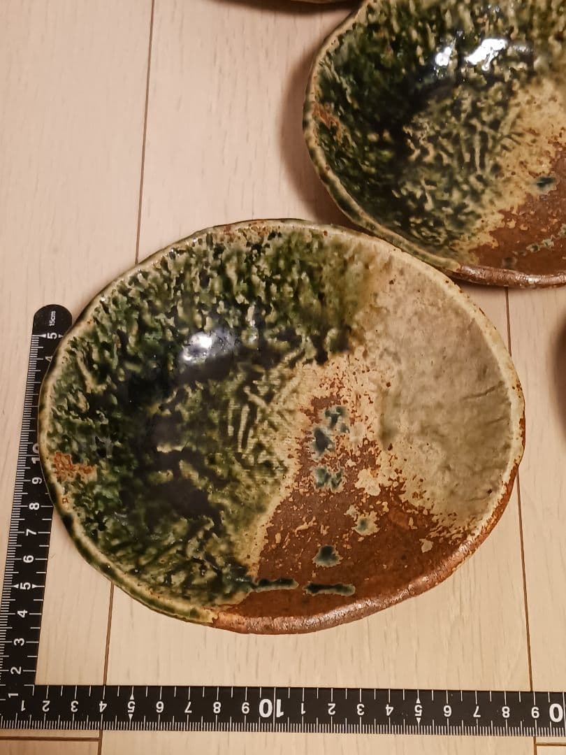 織部焼　佐藤和次　皿　５点　老舗料亭　まとめ売り