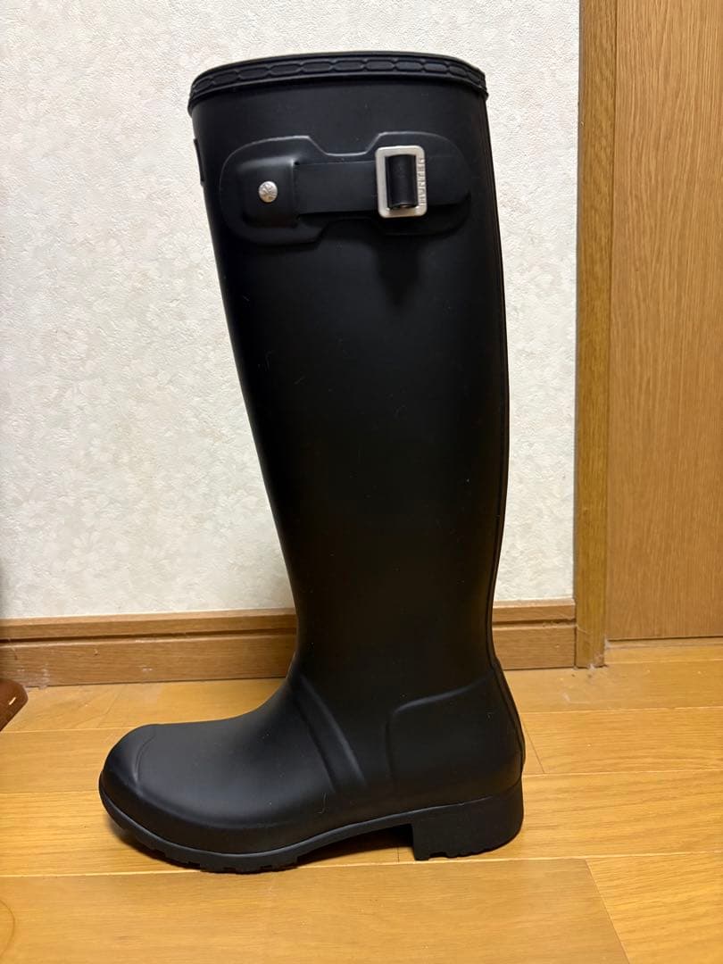 【極美品】HUNTER ロングブーツ ブラック 23~23.5 ナップサック&箱