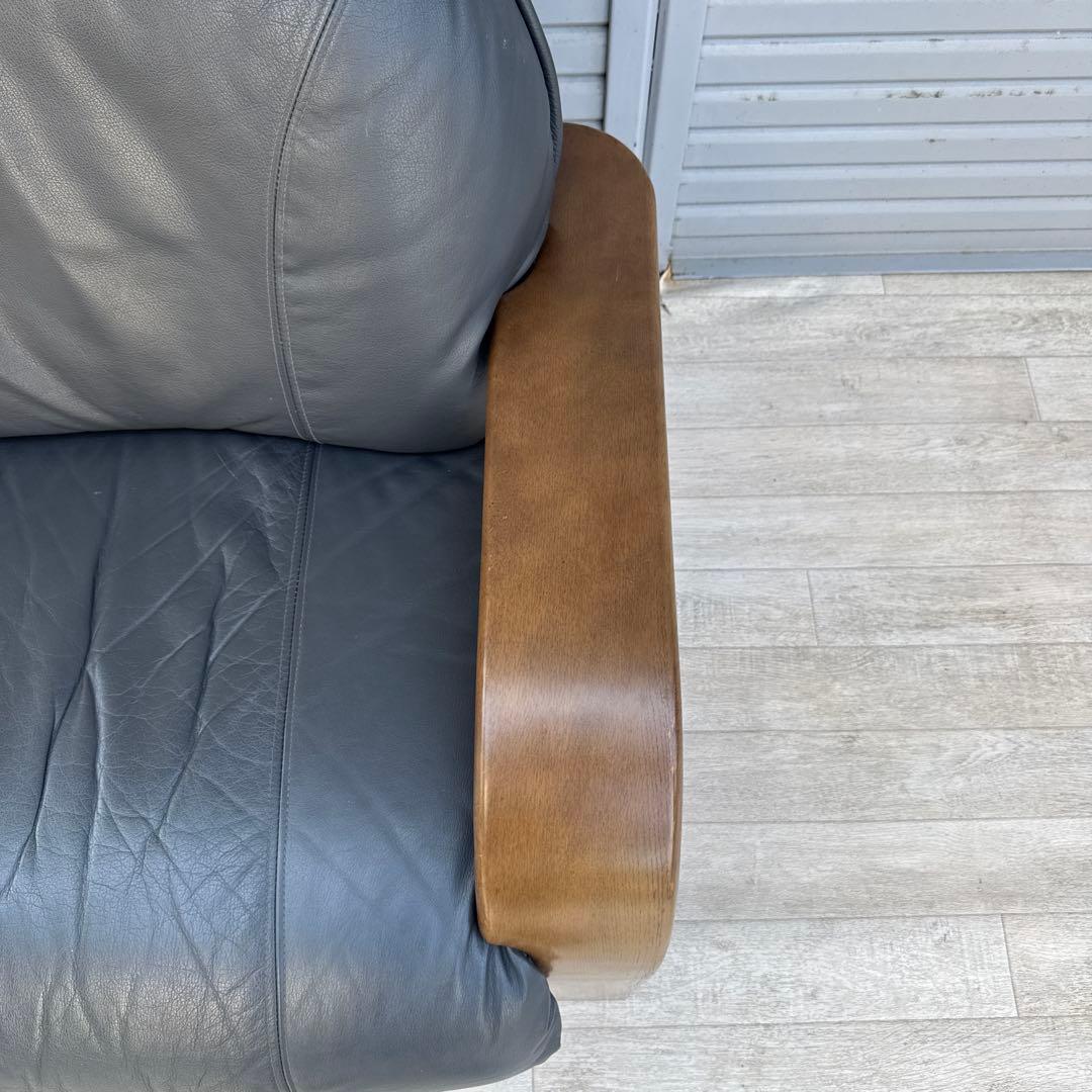 最終値下げ飛騨産業　ヴィンテージ 本革　1人掛けソファ　シングルソファ　キツツキ