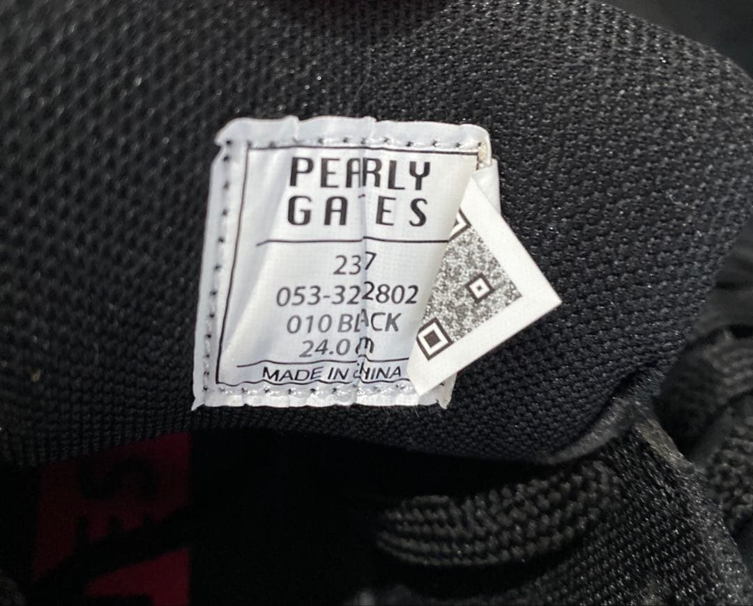 新品未使用 パーリーゲイツ スパイクレスシューズ 24cm 黒