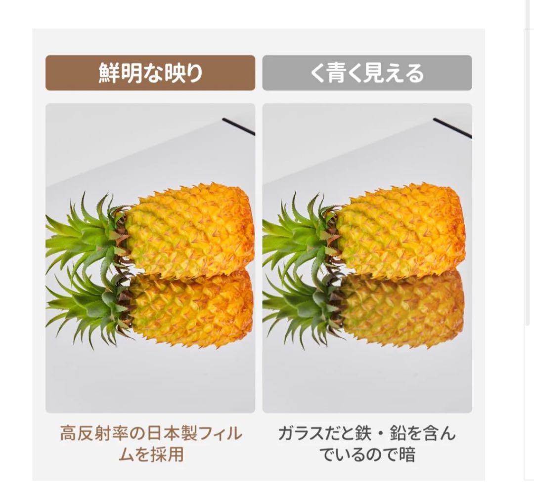 軽壁掛け鏡160x80cm銀