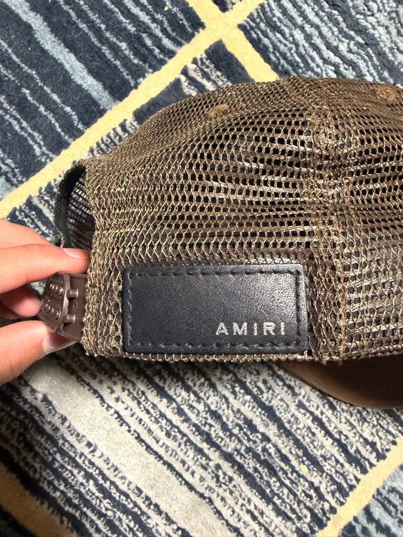 AMIRI キャップ ブラウン×ダークブラウン スター