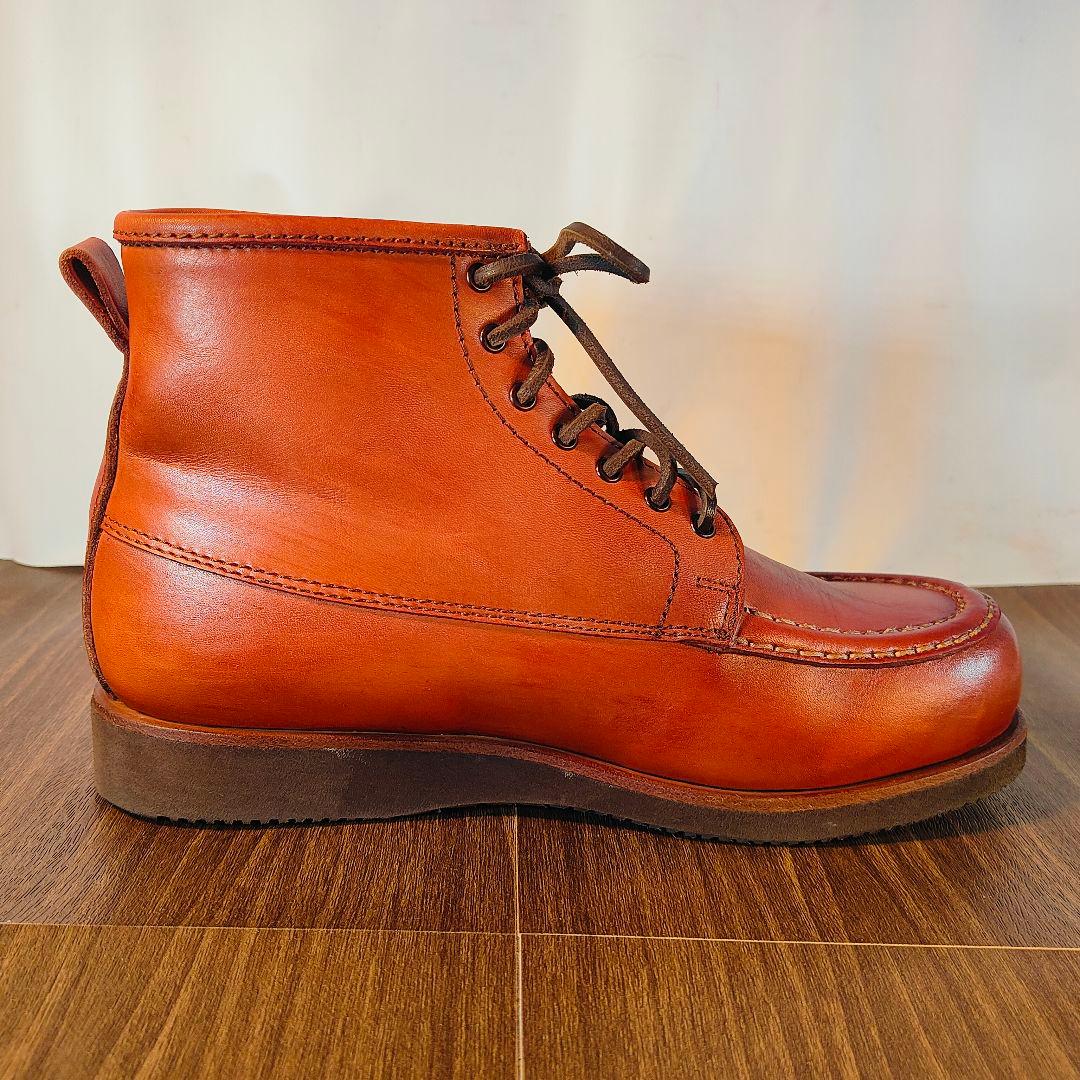 【未使用級極美品】HEELANDTOE　高級バーガンディワークブーツ　イタリア製