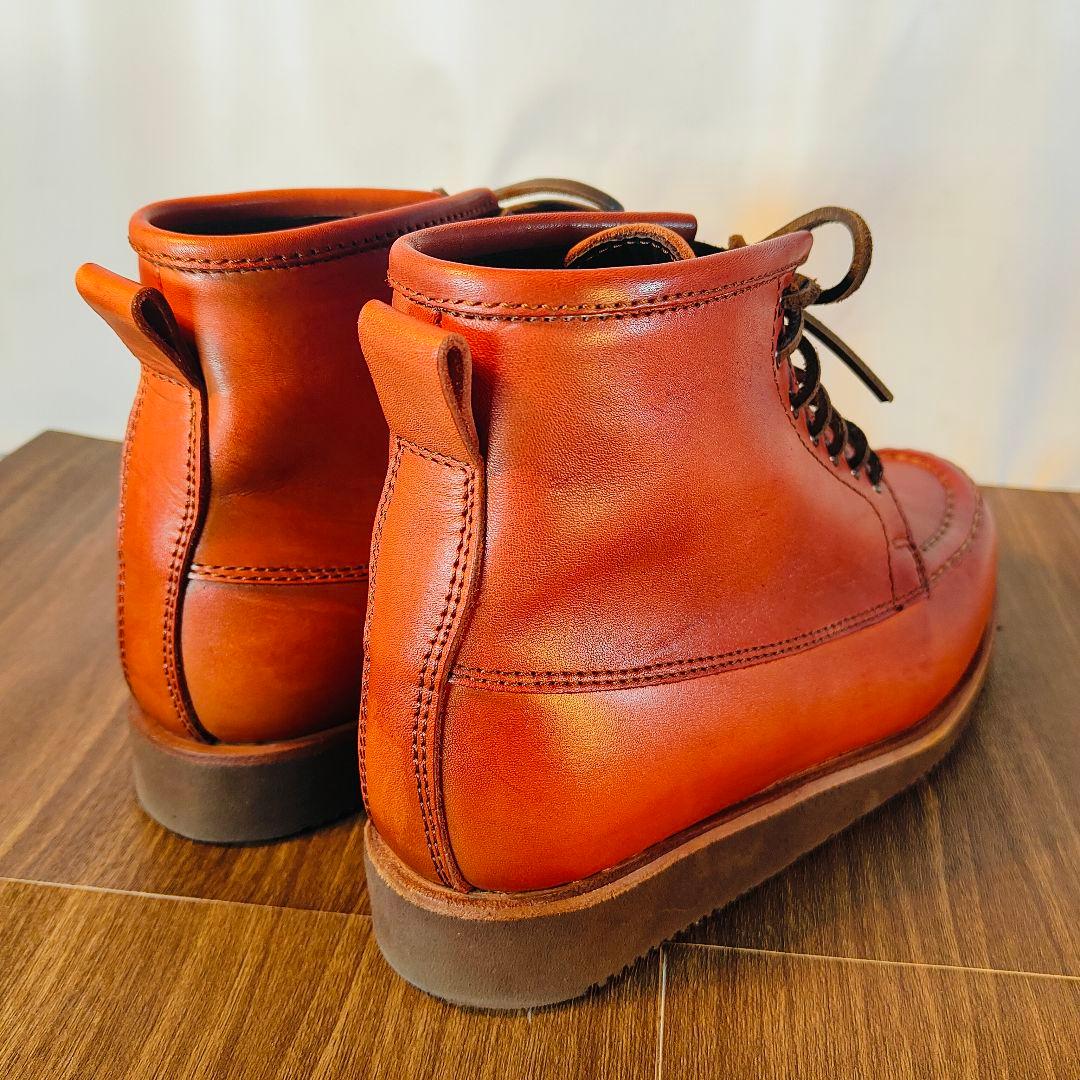 【未使用級極美品】HEELANDTOE　高級バーガンディワークブーツ　イタリア製