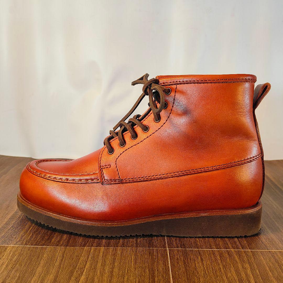 【未使用級極美品】HEELANDTOE　高級バーガンディワークブーツ　イタリア製