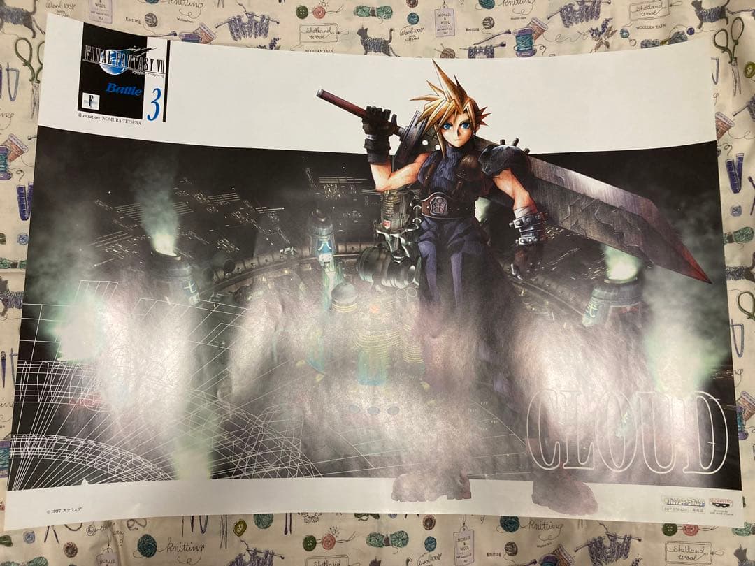 日*0様 ファイナルファンタジー7 Ⅶ 非売品バンプレストキャラポスター-3 ク
