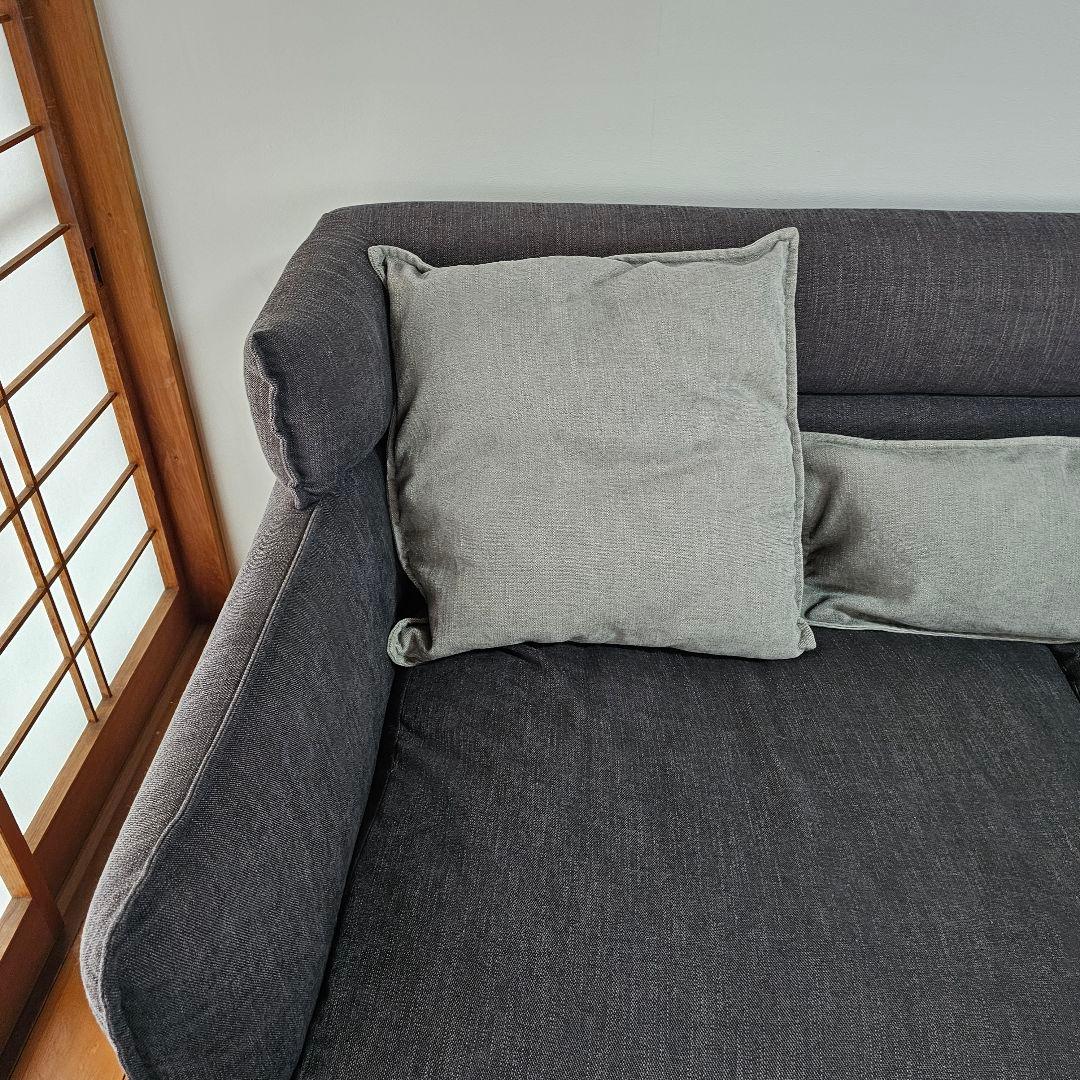 ニトリ 3人掛けソファ ダークグレー