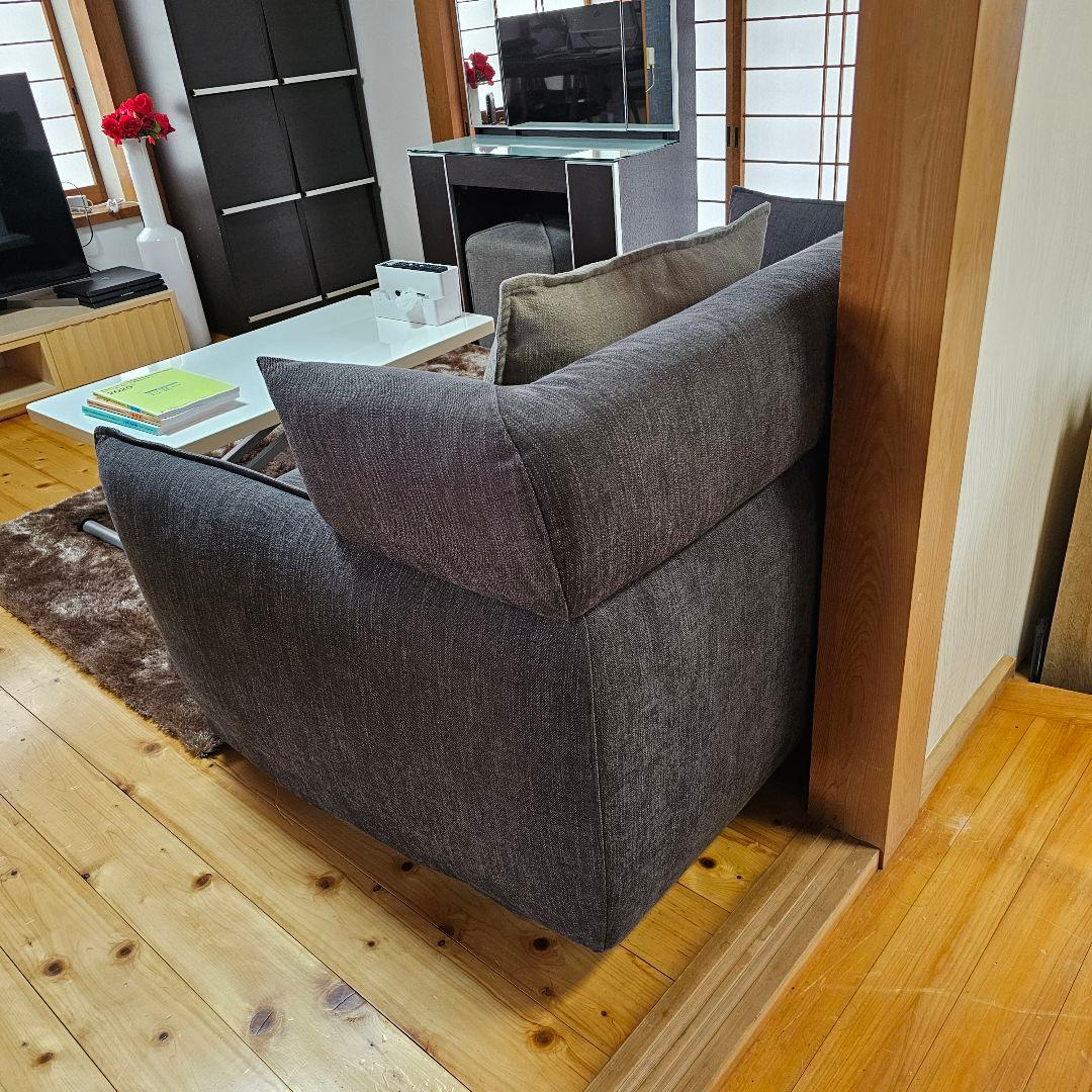 ニトリ 3人掛けソファ ダークグレー