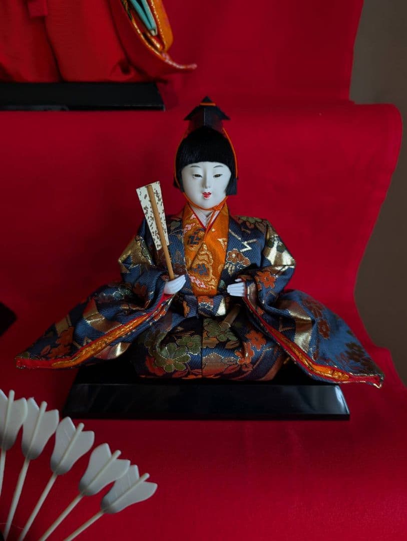 送料込【3出品全て落札必須 3/3】ひな人形 7段 15人飾り 40号（人形）