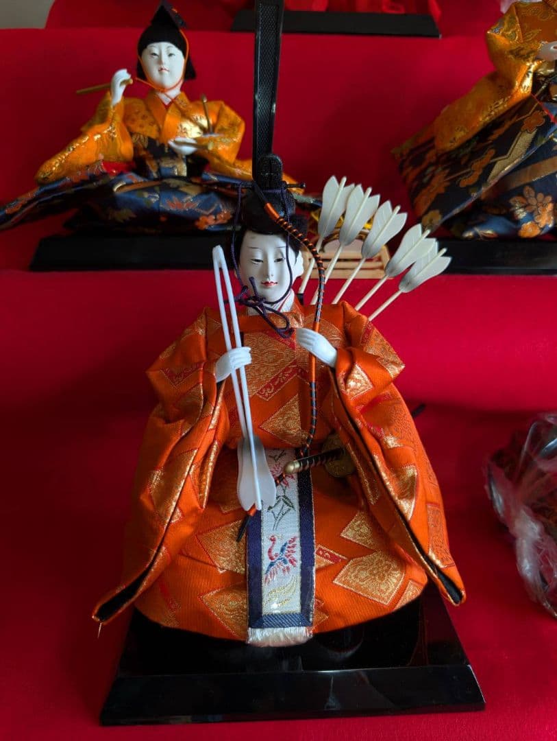 送料込【3出品全て落札必須 3/3】ひな人形 7段 15人飾り 40号（人形）